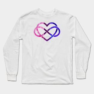 Polyamory Heart - Bi Pride Long Sleeve T-Shirt